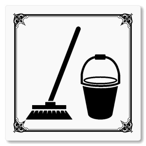 Úklidová místnost, 80x80mm, bílá, Nebraska